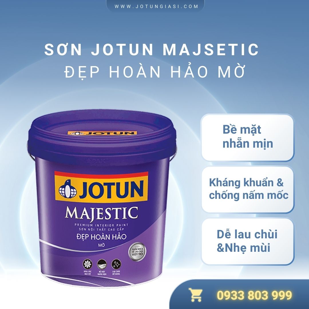 Sơn Jotun Majestic Đẹp Hoàn Hảo Mờ