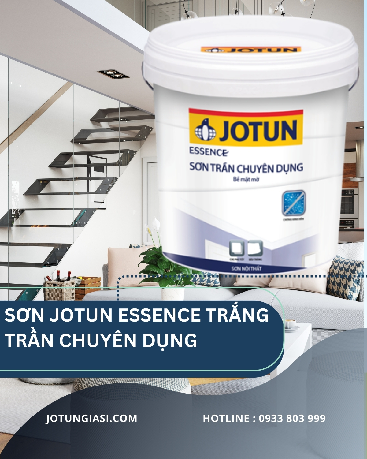 Sơn Jotun Essence trắng trần chuyên dụng