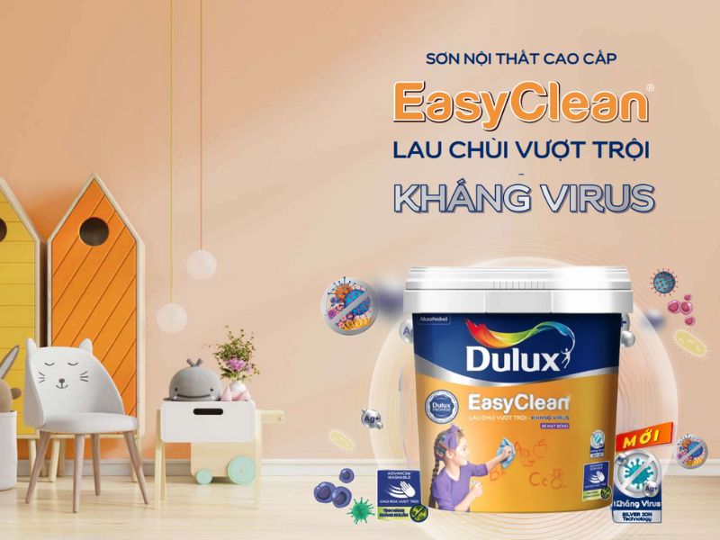 Sơn Dulux Easy clean Lau Chùi Hiệu Quả Bề Mặt Bóng-15L