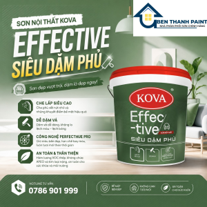 Sơn nội thất KOVA Effective Siêu Dặm Phủ