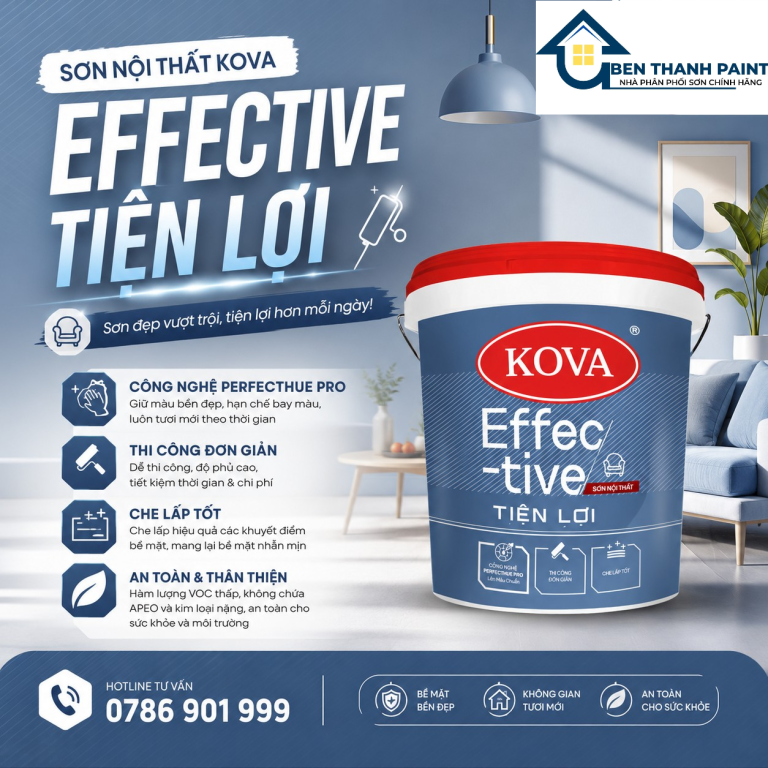 Sơn Nội Thất KOVA Effective Tiện Lợi