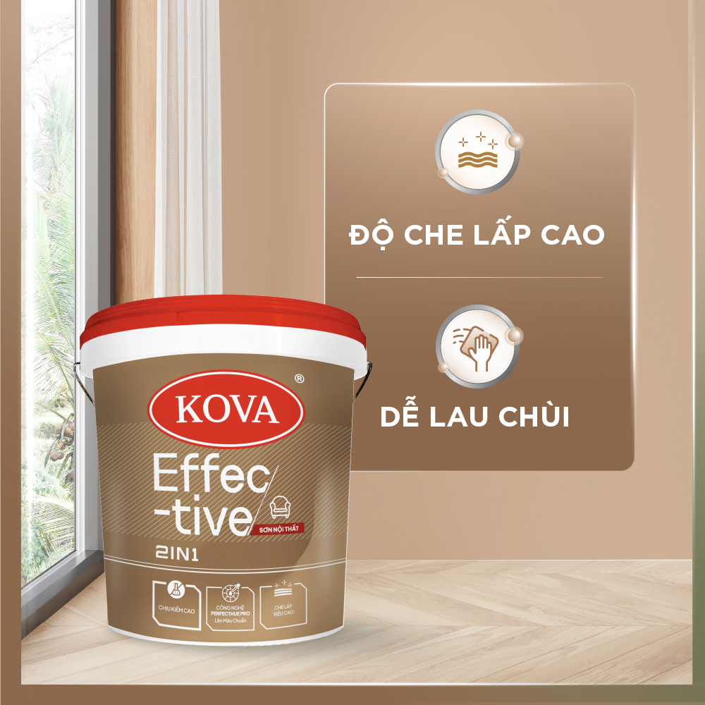 Sơn nội thất KOVA Effective 2in1
