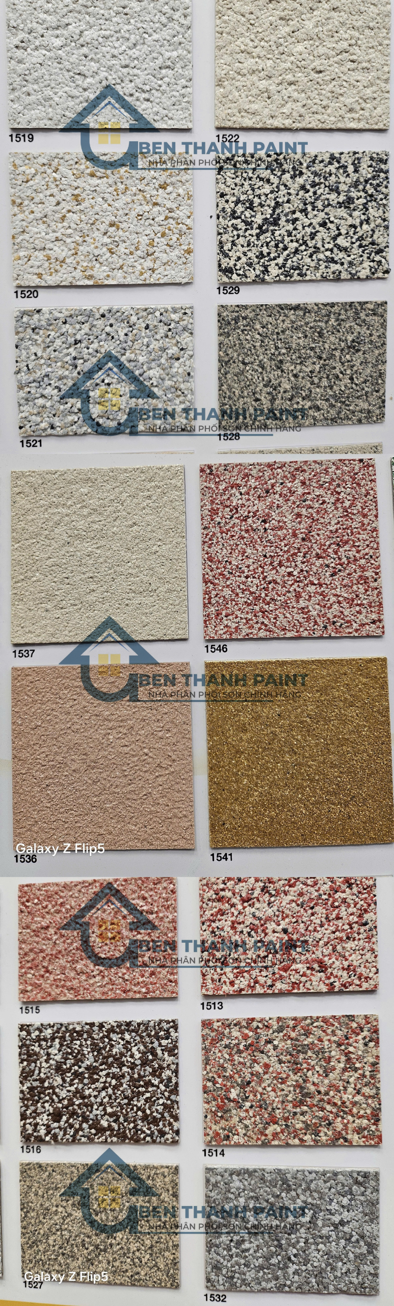 BẢNG MÀU KOVA ART STONE - KOVA GIẢ ĐÁ
