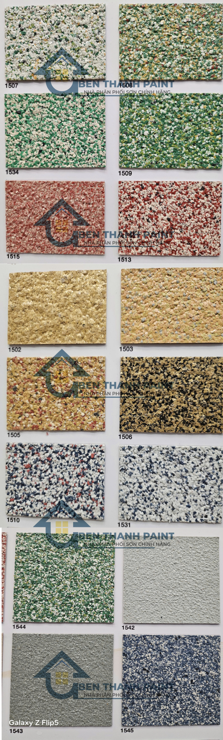 BẢNG MÀU KOVA ART STONE - KOVA GIẢ ĐÁ