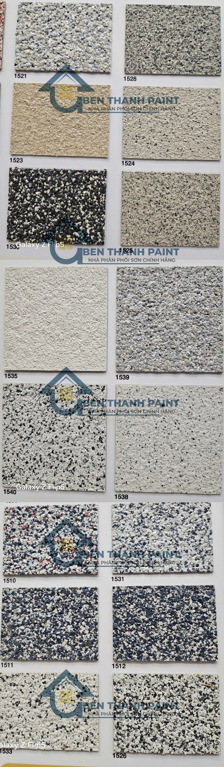 BẢNG MÀU KOVA ART STONE - KOVA GIẢ ĐÁ
